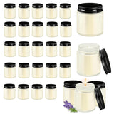 24 Pcs 4 Oz Mason Jar Candles, Lavender Scented Soy Candles Bulk Set For Stress Relief And Relaxation, Great Favors For Wedding, Christmas, Housewarming Gifts (Black-Lavender, 24)
