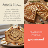 PartyLite Freshly Baked Fall Mini Jar Pair, Almond Pear Tart & Banana Walnut Bread, 35–45 Hour Burn Time Each, Decorative Glass Jar Candles, Sweet & Cozy Autumn Fragrances, Great for Gifting