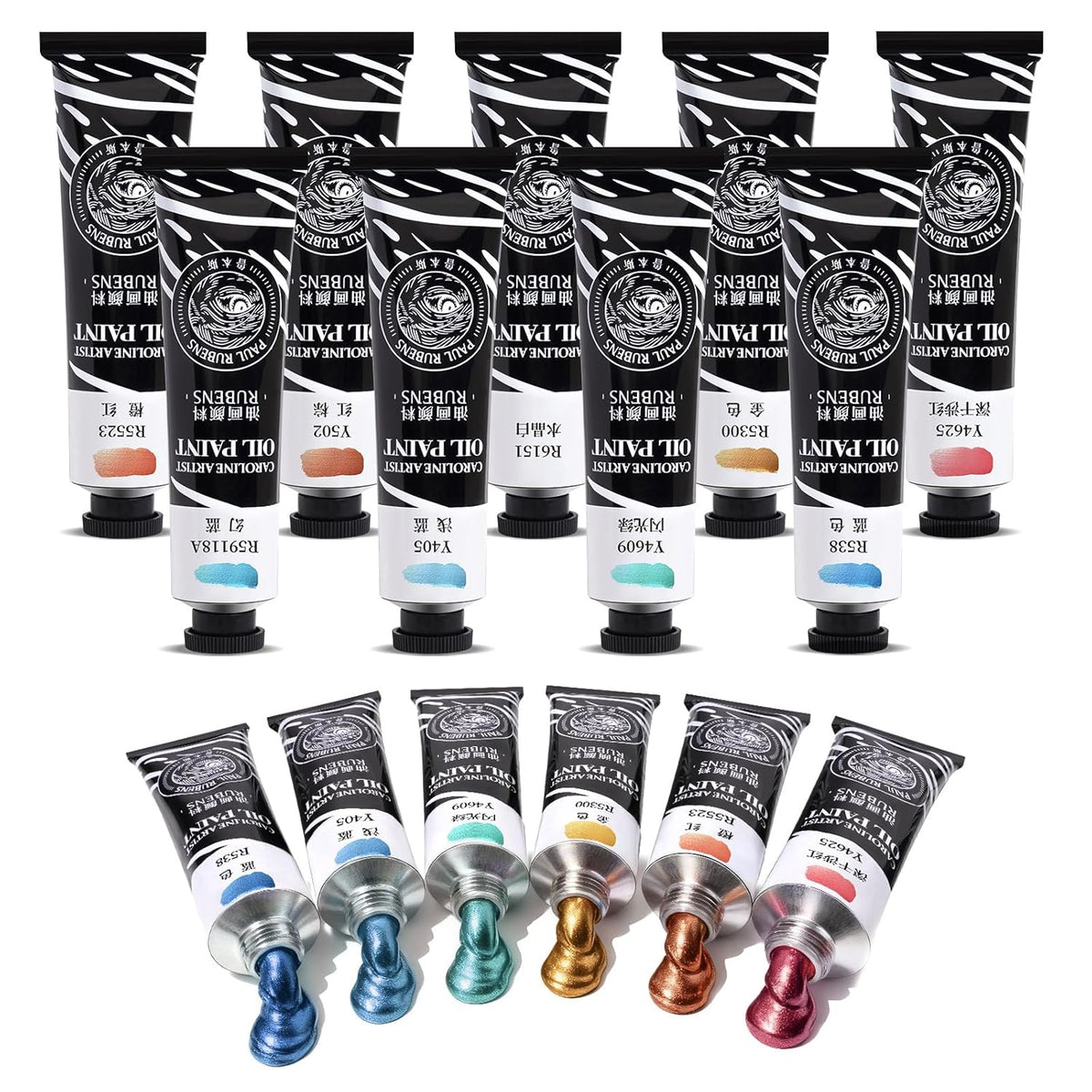 Metallic Oil Paint Set,9 Colors*60Ml Large Tubes, Professional Oil Based Paint For Canvas Paint, High Saturation And Consistency, Oil Paints Supplies For Artists, Students, Beginners