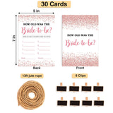 Bridal Shower Games - How Old Was The Bride-To-Be Card Game - Wedding Shower Games - Bachelorette/Engagement Party Supplies Decorations(01)