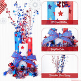 4Th Of July Foam Firecracker Diy Kits Patriotic Decorations Include Red White Blue Foam Noodles Stars Branches Sticker Ribbon Tinsel Garland For Independence Day Memorial Day Home Party Decor