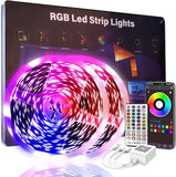 200FT RGB LED Strip Lights Bluetooth Music Sync Remote App Control Bedroom Lights