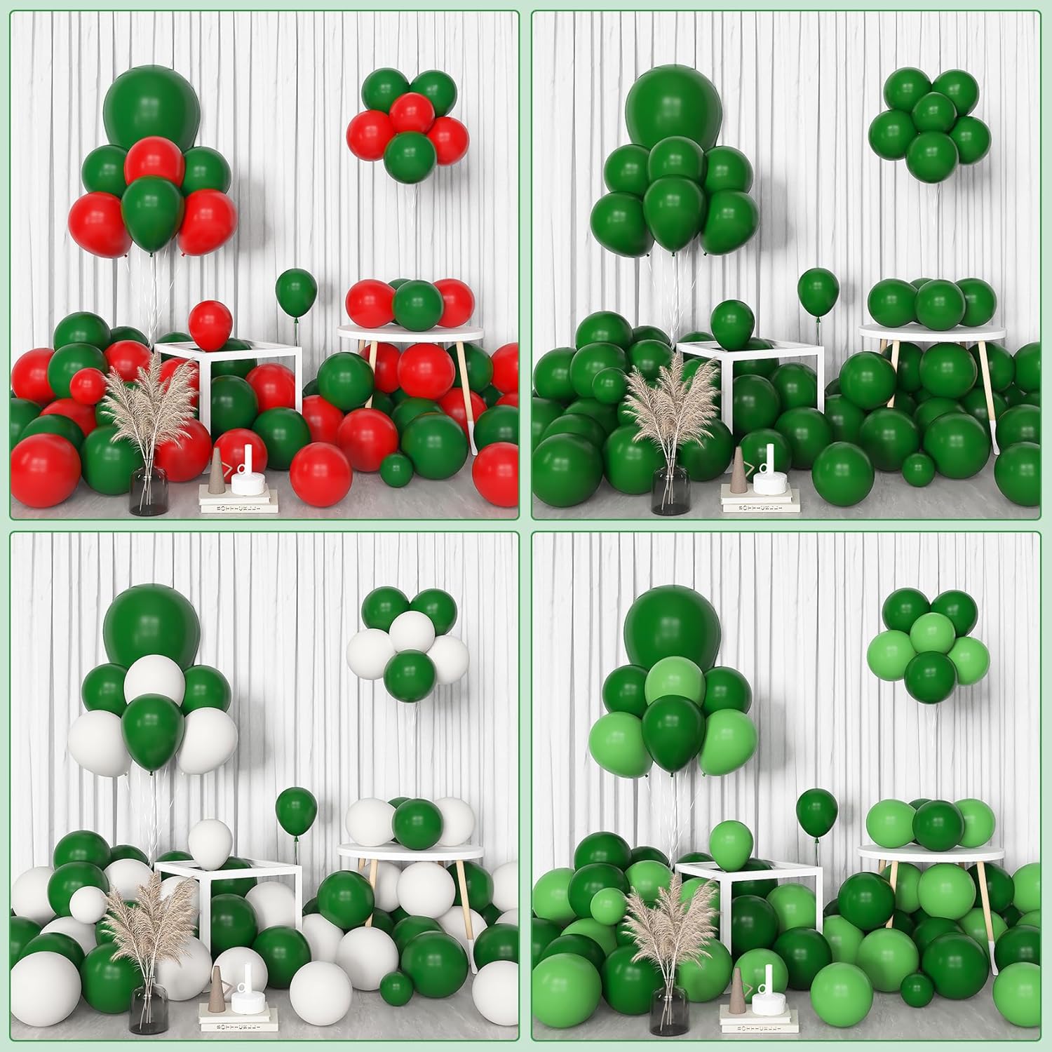 153Pcs Dark Green Balloons Arch Garland Kit Different Sizes 18 12 10 5 Inch Emerald Light Green Latex Balloon For Birthday Dinosaur Safari Jungle Baby Shower Christmas Party Decorations