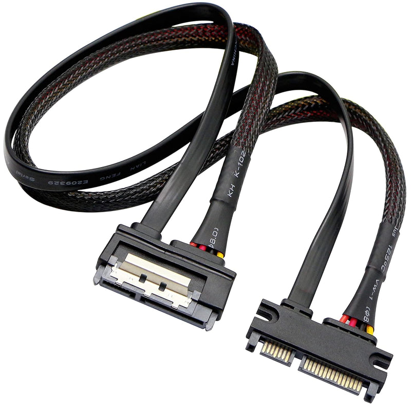 22Pin Sata Power Extension Cable,22 Pin(7+15) Sata Male To Female Data And Pow