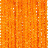 15 Pack Marigold Garland For Decoration 5 Ft Long Strands Faux Artificial Marigold Flowers For Dia De Los Muertos Diwali Indian Wedding Party Decorations(Light Orange)