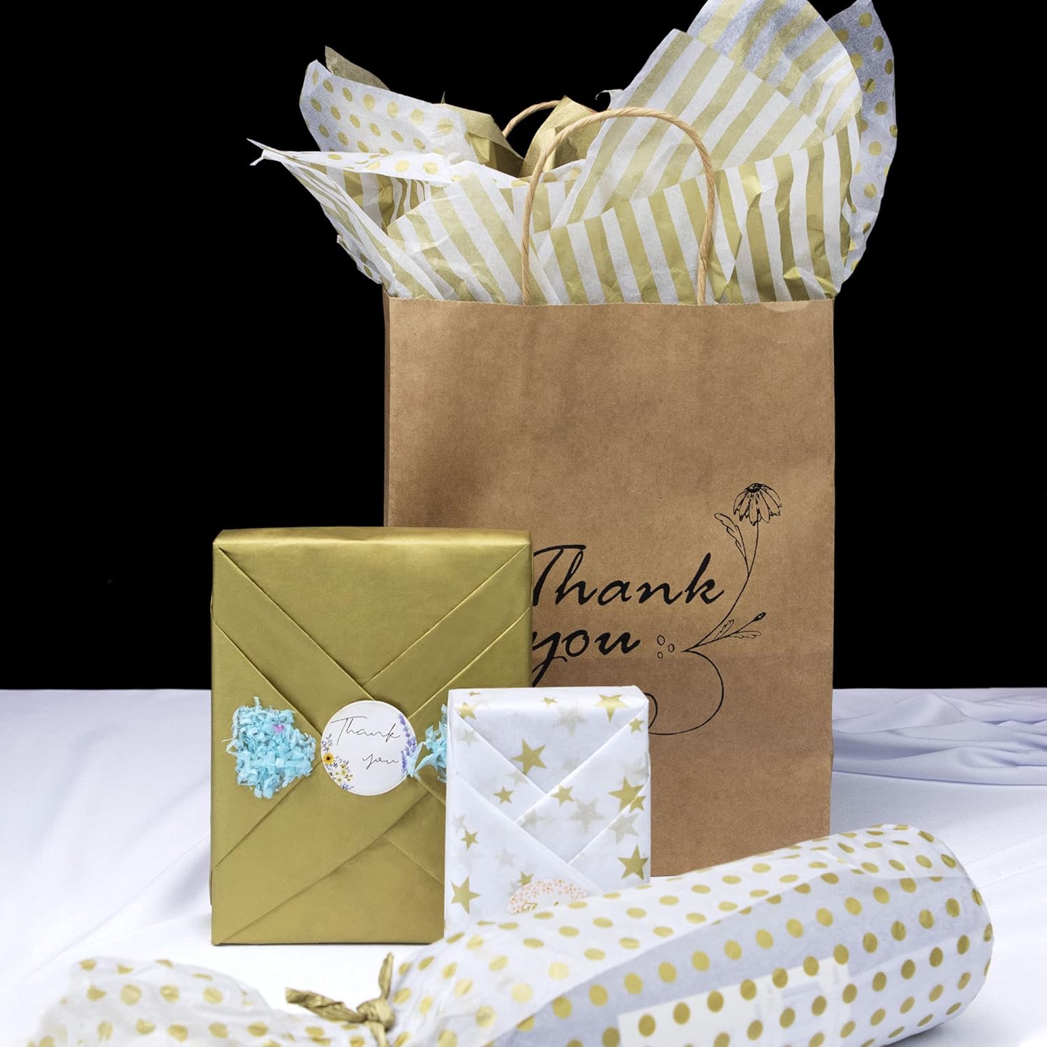 60 Sheets Gold Tissue Paper Gift Wrap Bulk,20" X 28",Tissue Paper For Gift Bags,Diy And Craft,Wrapping Paper For Graduation,Birthday,Holiday Party Decoration