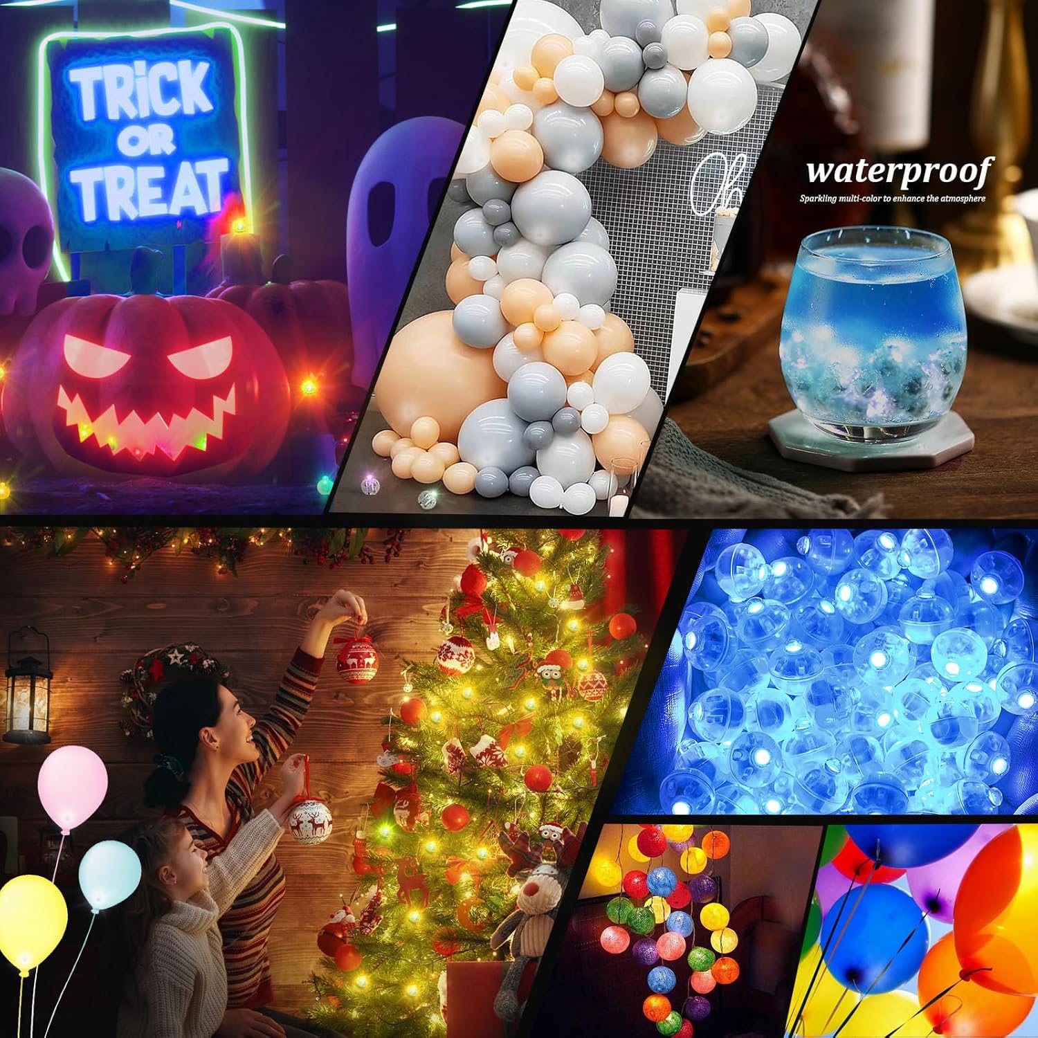 Blue Led Balloon Lights, 100Pcs Mini Round Balls Lights Long Standby Time Flash Ball Lights For Balloon Paper Lantern Le