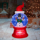 Christmas Inflatables Snow Globe - 7.5Ft Blow Up Christmas Snowglobe With Led Lighted Yard Decorations For Indoor Outdoo