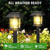 12 Pack Solar Pathway Lights Waterproof Black Landscape Lights for Garden Yard Walkway