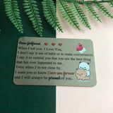Girlfriend Wallet Insert Card Birthday Greeting Cards Valentines Day Gift Engagement Appreciate Pocket Card Woman Christmas Soulmate Retirement Personalized For Her Romantic I Love You Cute Keepsakes