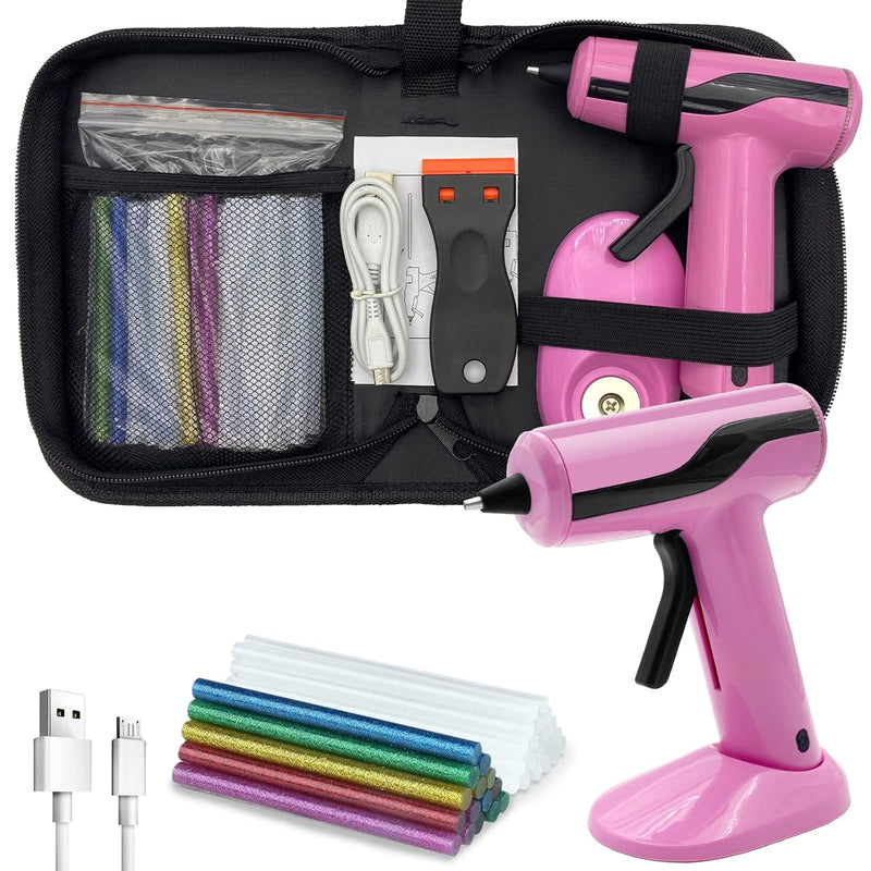 Cordless Hot Glue Gun Kit With 30Pcs Mini Glue Sticks, Usb Rechargeable Mini G