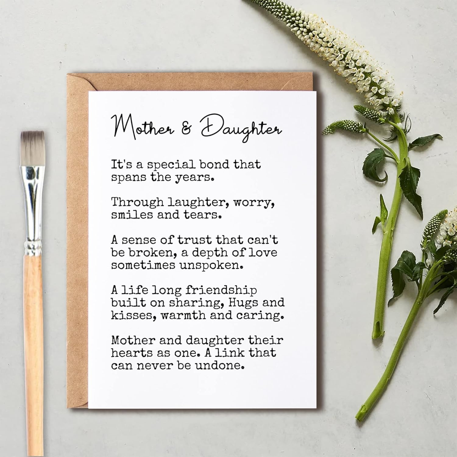 Mother And Daughter It'S A Bond That Spans The Years - Meaningful Gift Cards - Mum Card - Mum Birthday Card Daughter Card - Mother'S Day Card