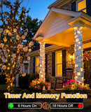 80FT 240 LED Warm White String Lights Outdoor Waterproof Plug In Fairy Twinkle Lights with 8 Lighting Modes Connectable Decorative Lights for Patio Garden Bedroom Tree Wedding Party Decor