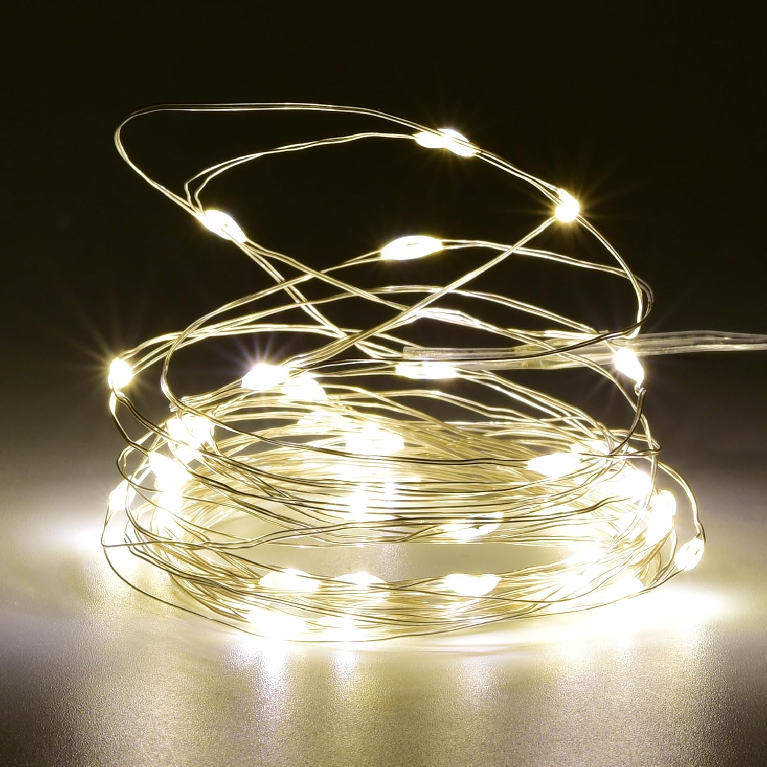 Fairy Lights 16Ft/5M 50 Led Twinkle String Lights Plug In Lights With Timer 8 Modes Waterproof For Christmas Tree Indoor