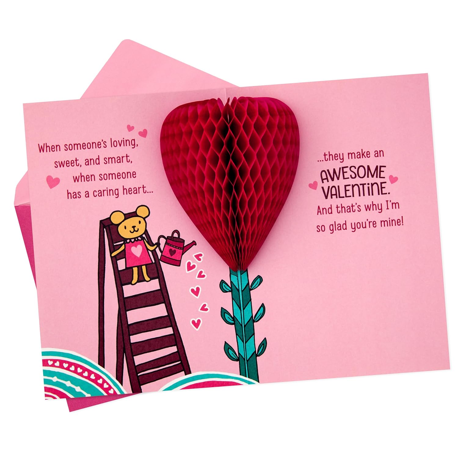 Hallmark Valentine's Day Card for Granddaughter (Pop Up Honeycomb)