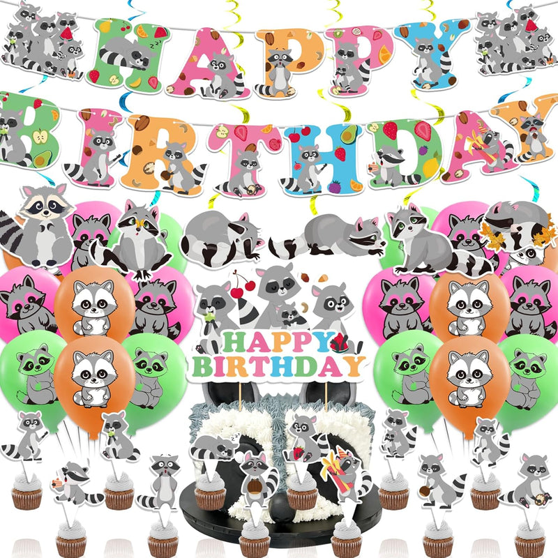 Raccoon Party Decorations Raccoon Birthday Party Supplies Includes Rac