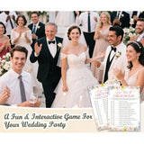Bridal Shower Games, Wedding Shower Game Cards, Wildflower Bridal Party Decorations Supplies, Engagement Bachelorette Games For 25 Guests, Wedding Game For Reception -A11