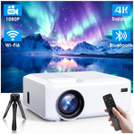 Mini Projector - 1080P, 4K, Bluetooth 5.1, 12000 LM, 300" Screen, HDMI, Portable