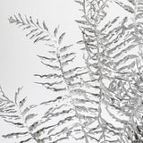 30” Artificial Silver Ferns Leaves Stems Christmas Long Branch 3Pcs Fake Leave Flower Tall For Christmas Tree Diy Xmas Wreath Garland Arrangment Vase