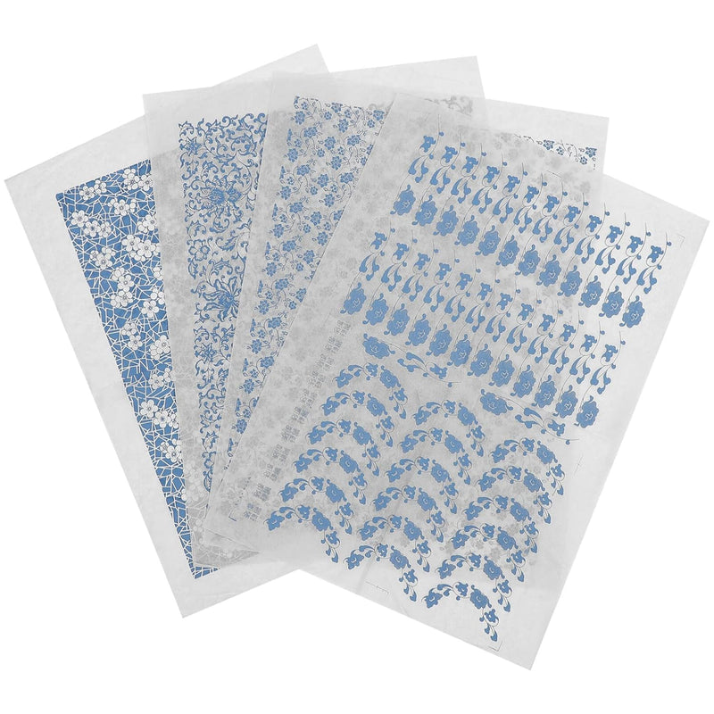 4 Sheets Ceramic Decals Pottery Ceramics Clay Transfer Paper Glaze Underglaze