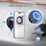 Magnetic Shower Mirror Phone Holder, Reusable Rotating Mount for All Phones