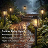 8 Pack Warm White Solar Pathway Lights Waterproof Auto On Off Garden Landscape Lights