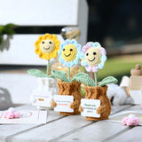 Thank You Gifts For Women – Thank You For Helping Me Grow! Crochet Sunflower Pot Handmade Knitted Appreciation Gifts For Teachers, Mentors, Coworkers, Friends, Graduation Potted Plant
