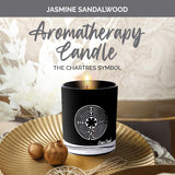 Jasmine Sandalwood Aromatherapy Candle, Earthy Scented Jar Candle, 7.6 Oz, 50 Hour Burn Time
