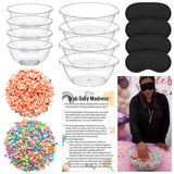 4 Sets 75 Pcs Baby Shower Games Funny Activities Include 8 Clear Basins Bowls 4 Blindfolds 60 Mini Babies 2 Light Color Mixed Beads And Card, Funniest Bridal Shower Game, Grab Baby Madness