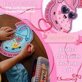 Valentine Cards For Kids Classroom - School Valentines Gifts For Students - 36 Pack Valentines Day Cards With Shoe Charms Bulk - Cute Valentine Exchange For Boys Girls Class Party Favor