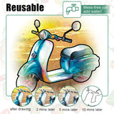 20 Pcs Dementia Products For Elderly Reusable Water Painting Toys With 1 Painting Brush Dementia Activities Vehicles Themed Water Doodle Coloring Set For Patients Gifts Coloring Games