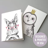 24 Pack Whimsical Animal Greeting Cards Blank Inside 12 Cute Forest Creature Designs For Kids Birthdays Baby Showers And Everyday Occasions