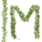 Artificial Flower,5.9 Ft-2 Pcs Real Touch Faux Hanging Baby Breath Garland,Fake Babys Breath Gypsophila For Wedding Arch Flowers, New Year Decor, Baby Shower, And Home Decor(White)