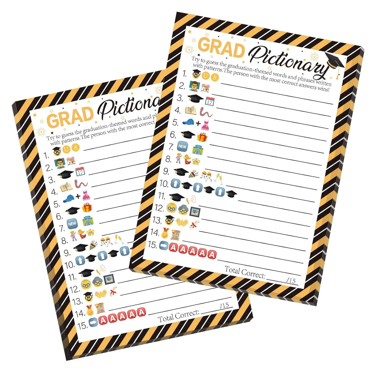 30 Players Graduation Party Games For Adults Large Groups, Grad Words Pictionary Game, Word Scramble Guesstures Game With Answer Key, Graduation Parties Supplies Favor (Pattern Pictionary)