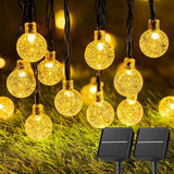 2 Pack Solar String Lights 60 LED 36.5FT Waterproof Warm White Patio Garden Lights