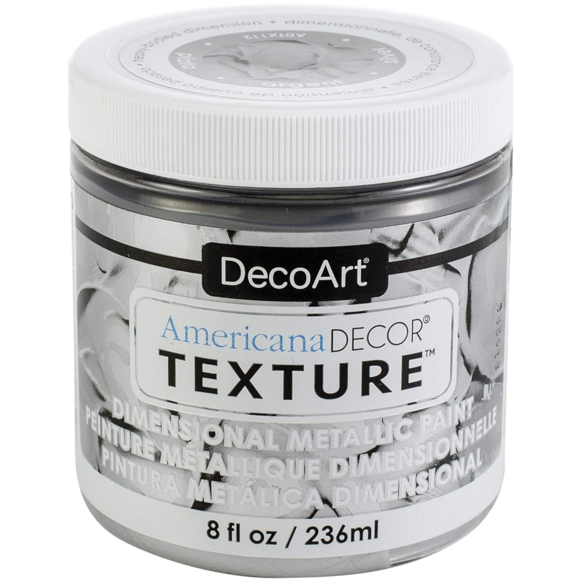 Decoart Texture Metallics 8oz Silver