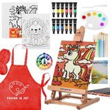 52Pcs Acrylic Paint Set With Table Easel, Art Painting Kit With Acrylic Paints, Canvas Panels, Paintbrushes, Canvas Supplies Kit For Kids, Adults, Beginners, And Artists, Red