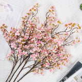 4Pack Artificial Cherry Blossom Flowers 39.3In Faux Cherry Blossom Branches Silk Flowers In Vase Pink Peach Faux Flowers Spring Decor Wedding Party Home Table Vase Decor