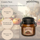 Mccall’S Candles | Country Store | 16 Oz Scented Candle | Usa-Poured | Vintage Rustic Jar With Carrying Handle | Rosehips, Apples & Spice Fragrance