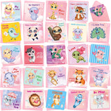Mini Valentines Day Cards Assortment Bulk 3 X 3Inch Small Happy Valentine'S Day Greeting Cards With Envelopes Lunch Notes For Kids Classroom School Exchange