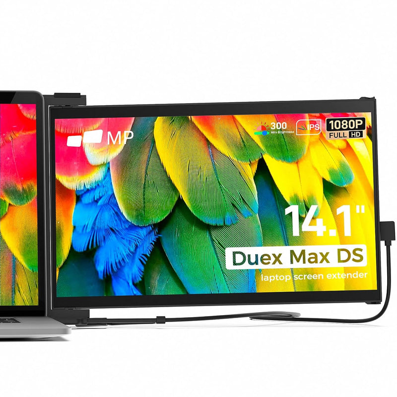 Max Ds Mobile Pixels 14.1'' Fhd 1080P Laptop Screen Extender, Usb Type-C/Hdmi