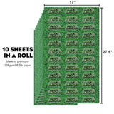 Birthday Wrapping Paper Boy Happy Gift Wrap Bag Party Decoration For Kids Gamer Thick Cute Pixel Style 17X29.5” 10 Sheets In A Roll Green