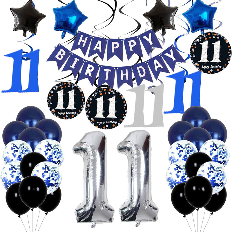 11Th Birthday Decorations For Boys Girls - Navy Blue Birthday Decorati