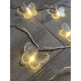 Led Butterfly String Lights - 7 Foot Battery Powered Fairy Lights For Garden, Bedroom, Dorm, Patio, Party, Wedding, Chri