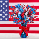 27Pcs 4Th/Fourth Of July Decorations Artificial Flowers Red White Blue Patriotic Picks Berry Stems Memorial Independent Labor Day Decor For Home Vase Table Centerpieces