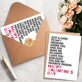 Valentines Day Card For Husband, Valentines Day For Him,, Funny Valentines Day Card For Wife & Kids & Boyfriend & Girlfriend, Valentine'S Day Decorations, Valentine'S Day Gift, Greeting Card=7In X 5In(Folded), Envelope = 7.5In X 5.5In