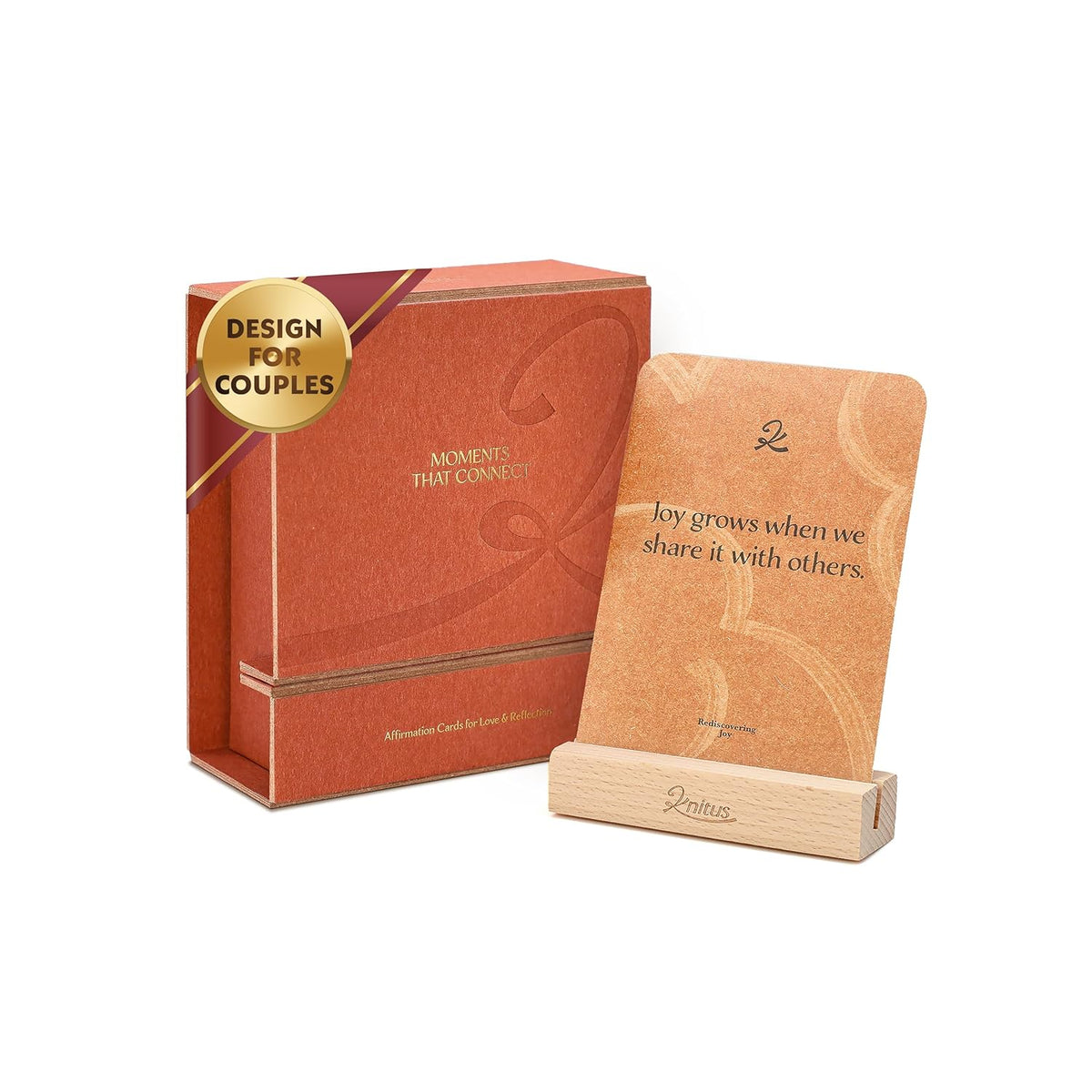 Positive Affirmation Cards For Couples – 54 Motivational & Inspirational Cards With Display Stand & Gift Box For Love, Reflection & Connection,A Lovely Gift For Newlyweds & New Parents
