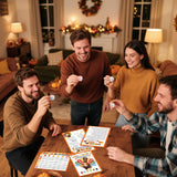52Pcs Thanksgiving Games For Family Party Adults Groups Activities, Thanksgiving Friendsgiving Games Trivia Word Search Turkey Dice Game Card Set Fall Harvest Party Supplies