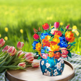 Pop Up Flower Card, 13 Inch Tulips Paper Flower Bouquet Greeting Cards With Note Cards & Envelope, Birthday, Mother’S Day, Thank You, Get Well Gifts For Women Wife Mom Daughter