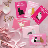 Funny Cat Valentine'S Day Cards Bulk With Envelopes & Stickers, 36 Pack Cute Kitten Valentines Day Postcards For Kids Students, 5 X 3.5 In Pun Valentines Notecards For School Preschool Class Classroom